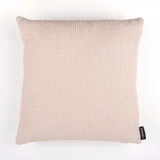 SGH SGH Cotton Waffle Cushion Cover Pink/Beige 50cm