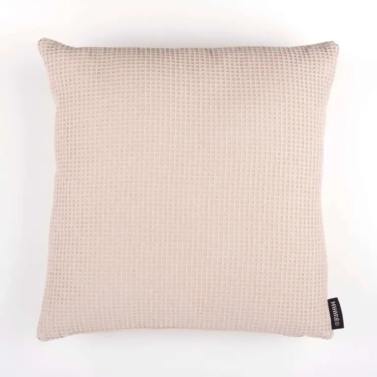 SGH SGH Cotton Waffle Cushion Cover Pink/Beige 50cm )