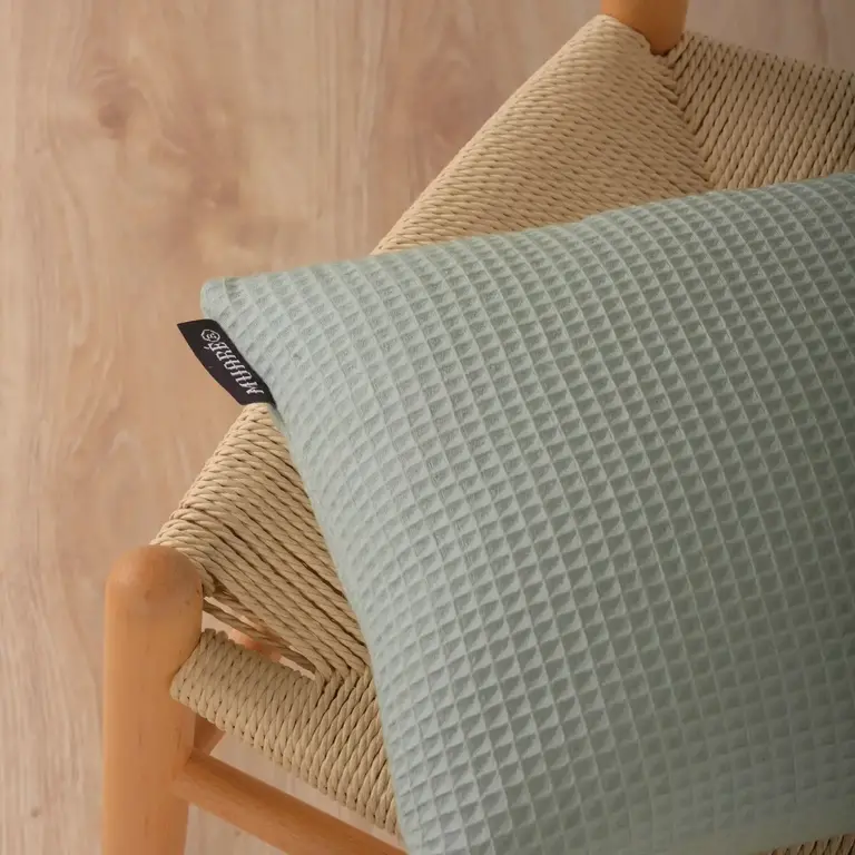 SGH SGH Cotton Waffle Cushion Cover Sage Green 50cm