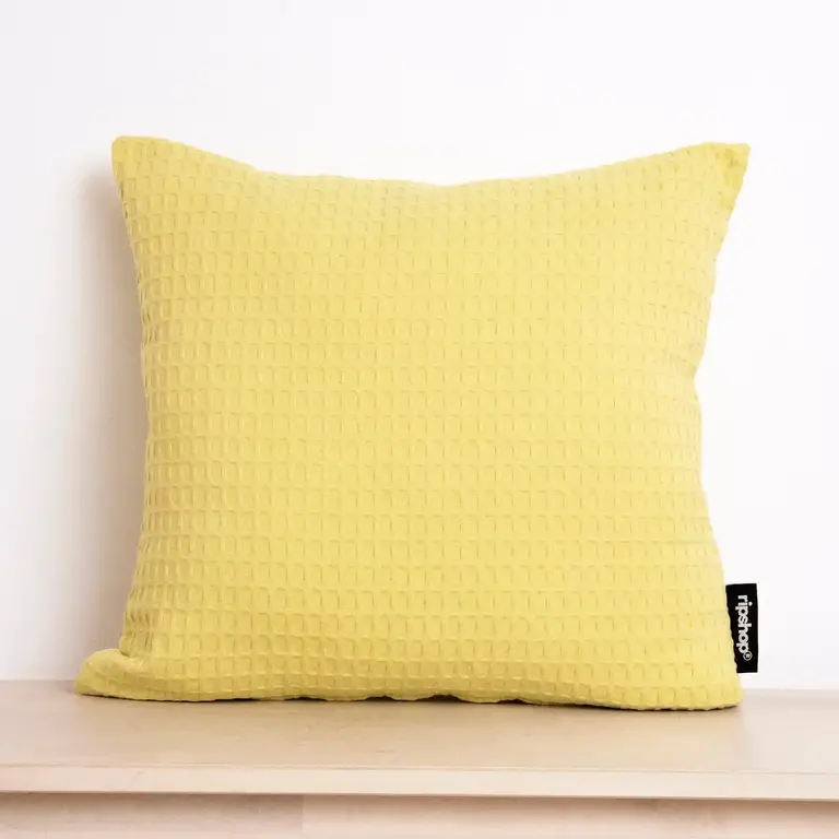 SGH SGH Cotton Waffle Throw Cushion Light Green 65cm (w. insert)