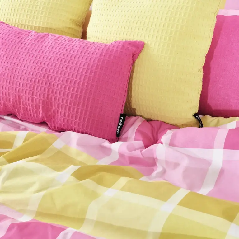 SGH SGH Cotton Waffle Throw Cushion Light Green 65cm (w. insert)