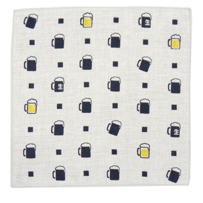 Hama-Yo Hama-Yo Japanese Cotton Handkerchief / Face Towel - Beer