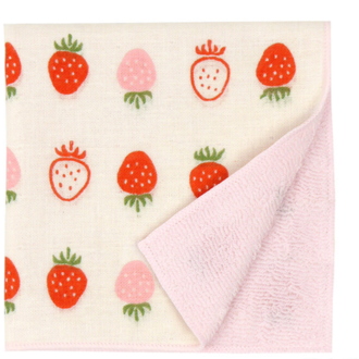 Hama-Yo Hama-Yo Japanese Cotton Handkerchief / Face Towel - Strawberries