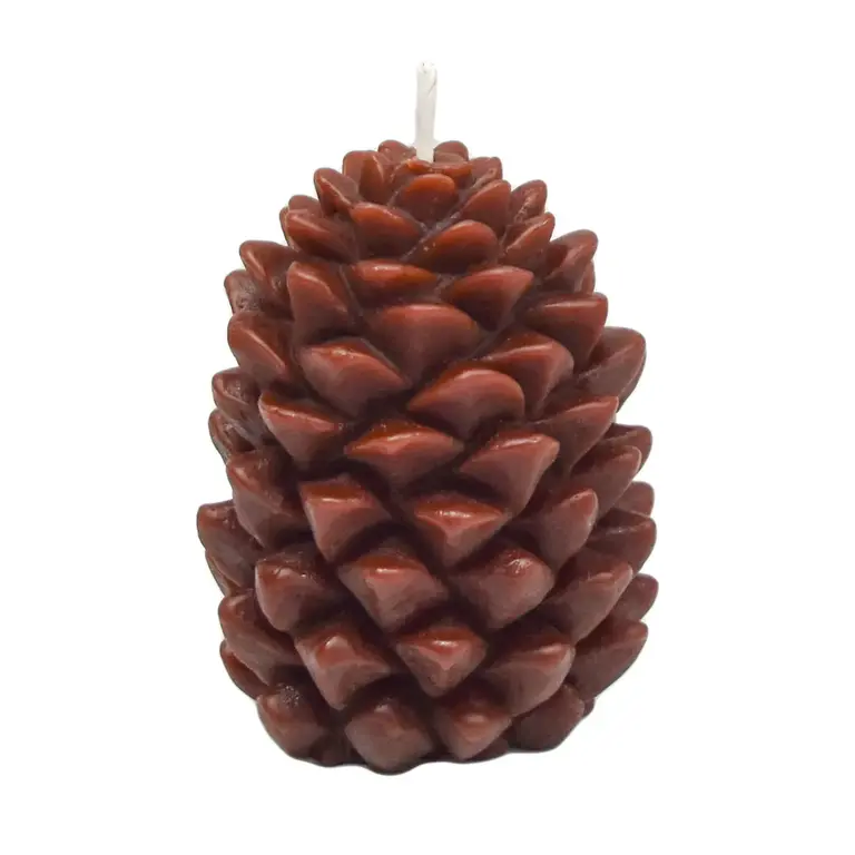 Honey Candles HC Beeswax Candle - Ponderosa Pine Cone Brown