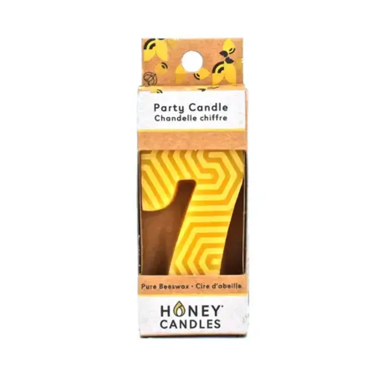 Honey Candles HC Beeswax Birthday Candle Number
