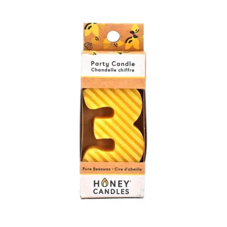 Honey Candles HC Beeswax Birthday Candle Number