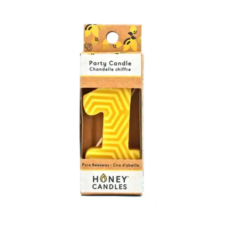 Honey Candles HC Beeswax Birthday Candle Number