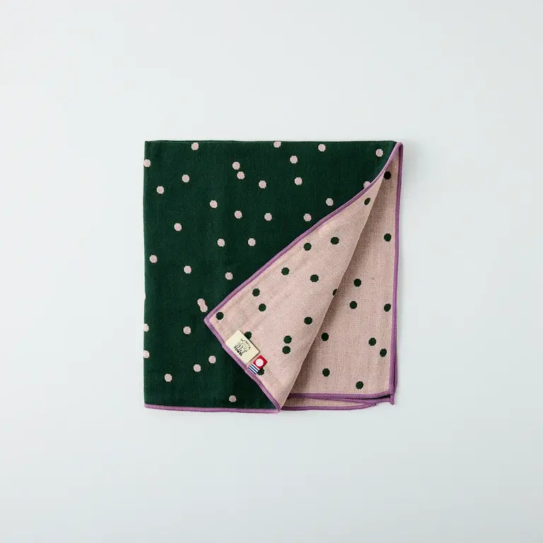 Tanka Tanka Imabari Dishcloth 50x50cm Green Dot