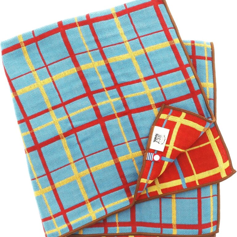 Tanka Tanka Imabari Dishcloth 50x50cm Blue Check