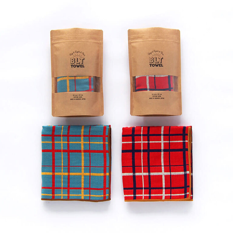 Tanka Tanka Imabari Dishcloth 50x50cm Blue Check