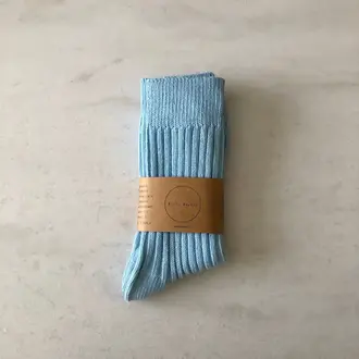 Billy Bamboo Billy Bamboo Ribbed Cotton Socks - Sky Billy Bamboo Billy Bamboo Ribbed Cotton Socks - Sky