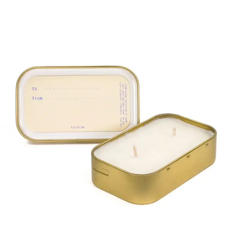 to:from Happy Birthday Tin Soy Candle