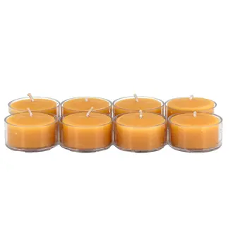 Honey Candles HC Beeswax Tealight Roll of 8
