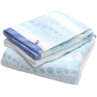 Nomu Nomu Japan Imabari Hand Towel Polka Dot Blue 34x80cm