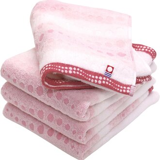 Nomu Nomu Japan Imabari Hand Towel Polka Dot Pink 34x80cm