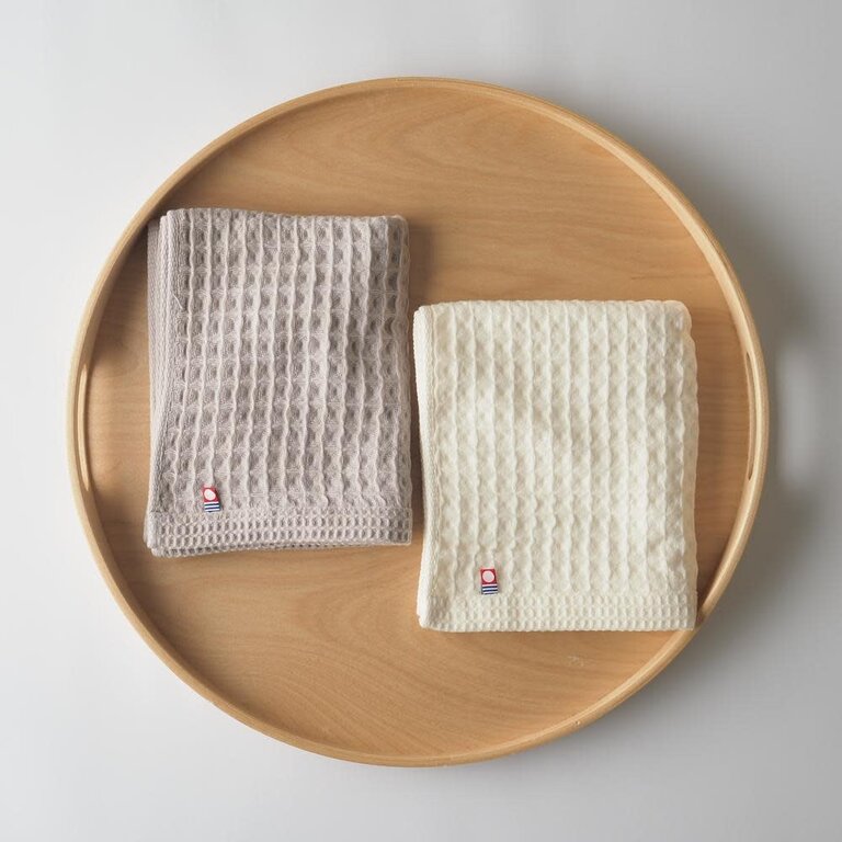 Nomu Nomu Japan Imabari Waffle Hand Towel 34x80cm Ivory