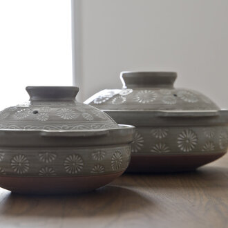 Kumu Japan Nonstick Earthenware Pot (Donabe) w Lid Size #9