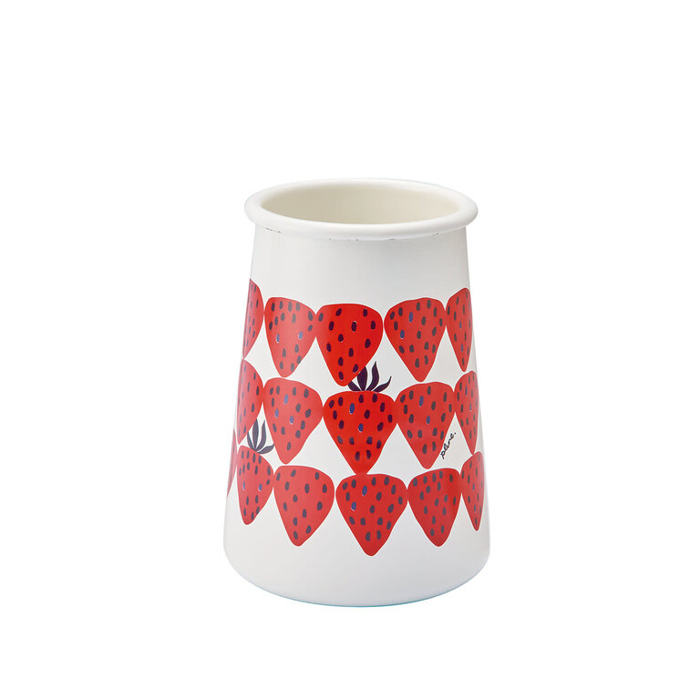 Kumu Japan Strawberry Enamel Utensil Crock L 1.1L