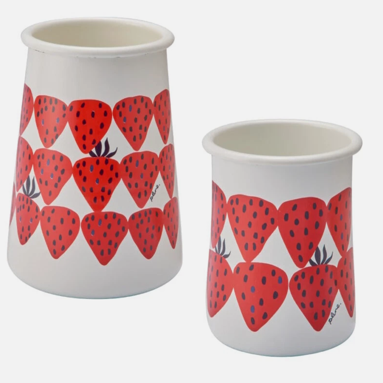 Kumu Japan Strawberry Enamel Utensil Crock L 1.1L