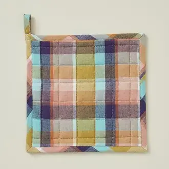 Sylvie Thiriez SylvieThiriez Cotton Pot Holder Plaid Sylvie Thiriez SylvieThiriez Cotton Pot Holder Plaid