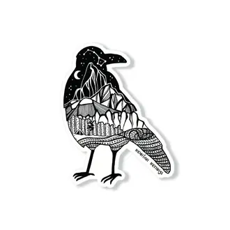 Mountain Mornings MM - Crow Sticker