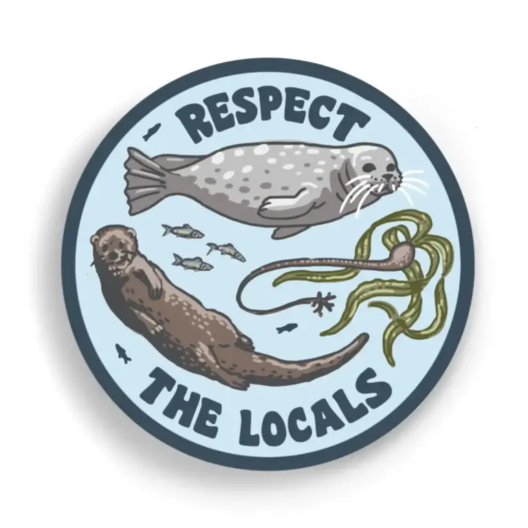 Hissing Mink Hissing Mink Respect The Locals Sticker