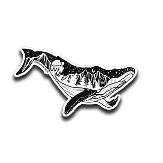 Mountain Mornings MM - Whale Sticker