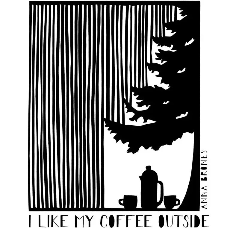 Anna Brones Anna Brones - Coffee Outside Sticker