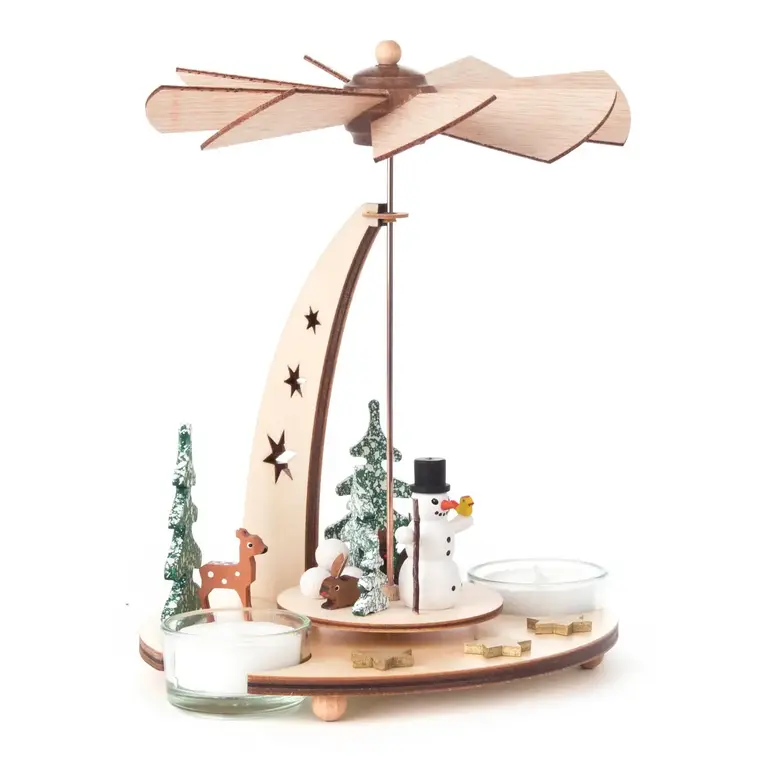 DS DS German Pyramid With Snowman Tealights