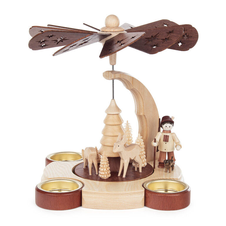 DS DS German Pyramid - Hunter And Deer Tealight