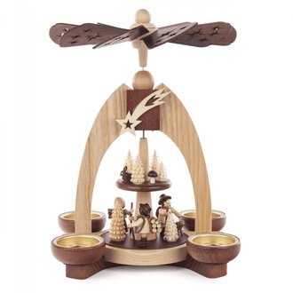 DS DS German Pyramid  2 Tier Forest Scene Tealight DS DS German Pyramid  2 Tier Forest Scene Tealight