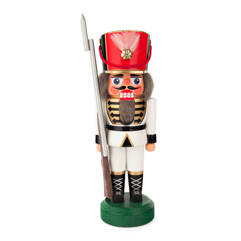 DS DS German Nutcracker Soldier, White 22 cm