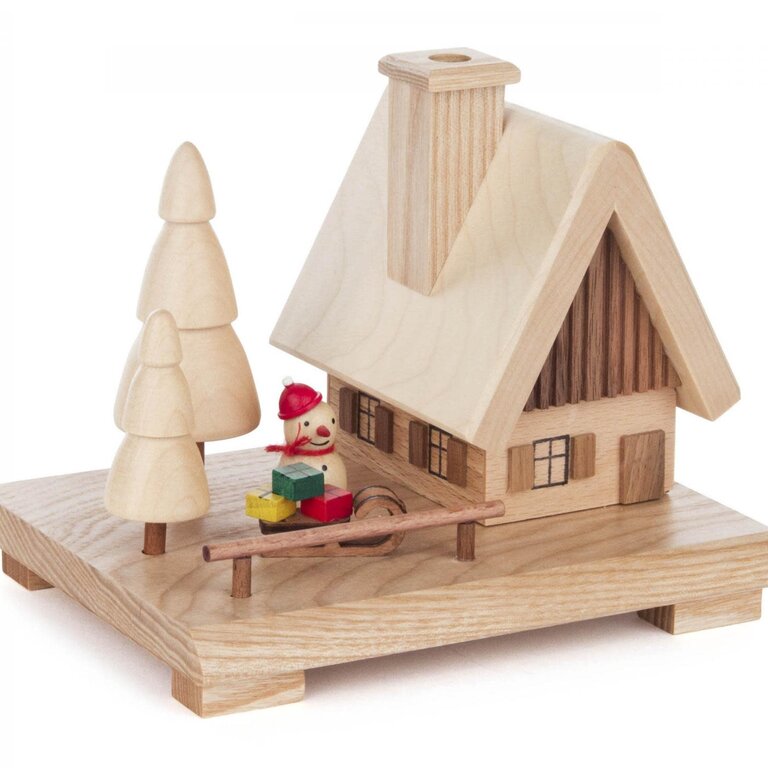 DS DS German Incense Räucher (Smoker) House Snowman Tree