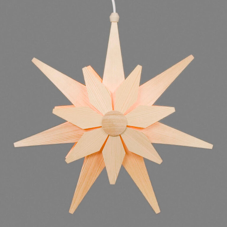 DS DS German Wooden Electric Star Natural