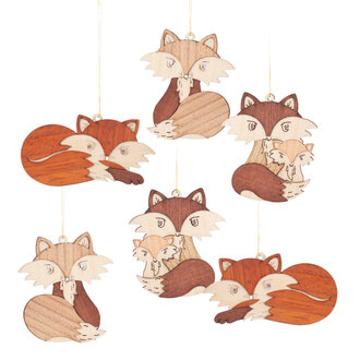 DS DS German Fox Ornament - Assorted Single DS DS German Fox Ornament - Assorted Single