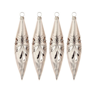 DS DS German Glass Ornament Silver (Single) DS DS German Glass Ornament Silver (Single)