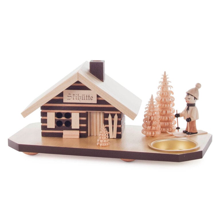 DS DS German Incense Räuchhaus (Smoker) Ski Hut w. Tealight