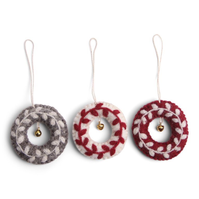 EGS EGS Fair Trade Wreath Ornaments Set/3