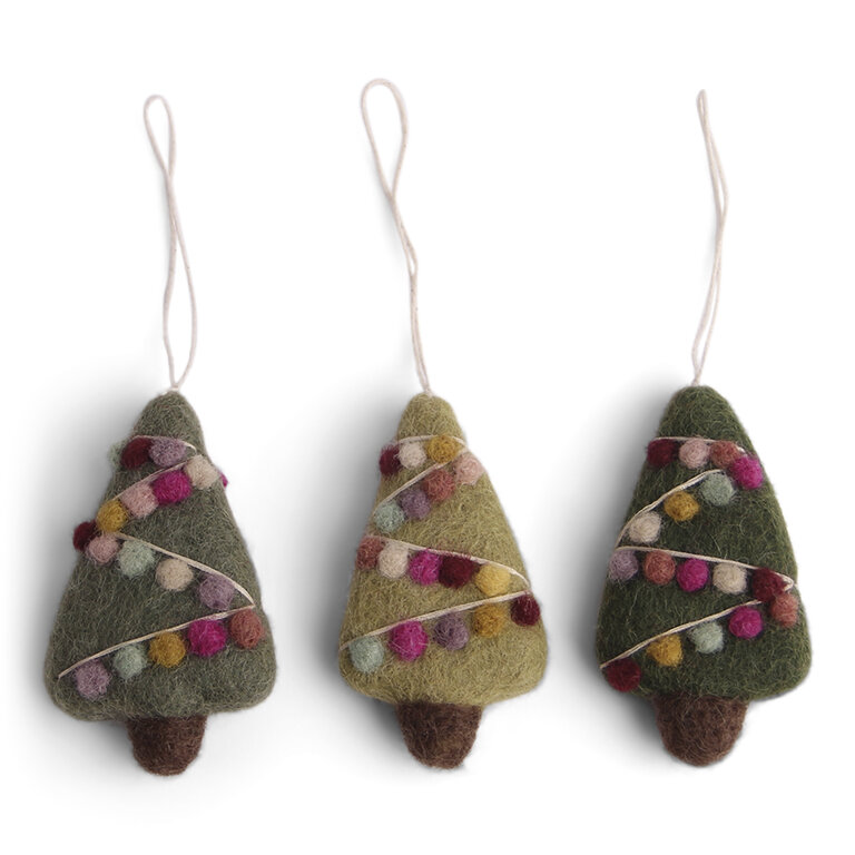 EGS EGS Fair Trade Ornaments Christmas Trees Set/3