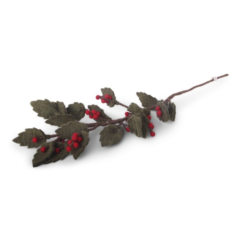 EGS EGS Fair Trade Felt Holly Branch Large (60cm)