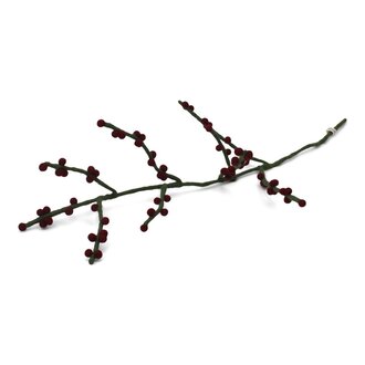 EGS EGS Fair Trade Felt Branch - Green w Dark Red Berries