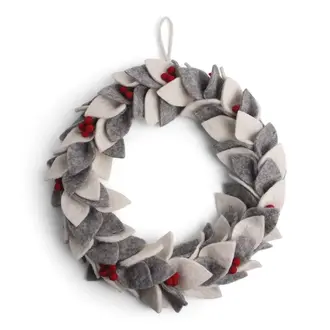 EGS EGS Fair Trade Big Grey/White Wreath W. Berries