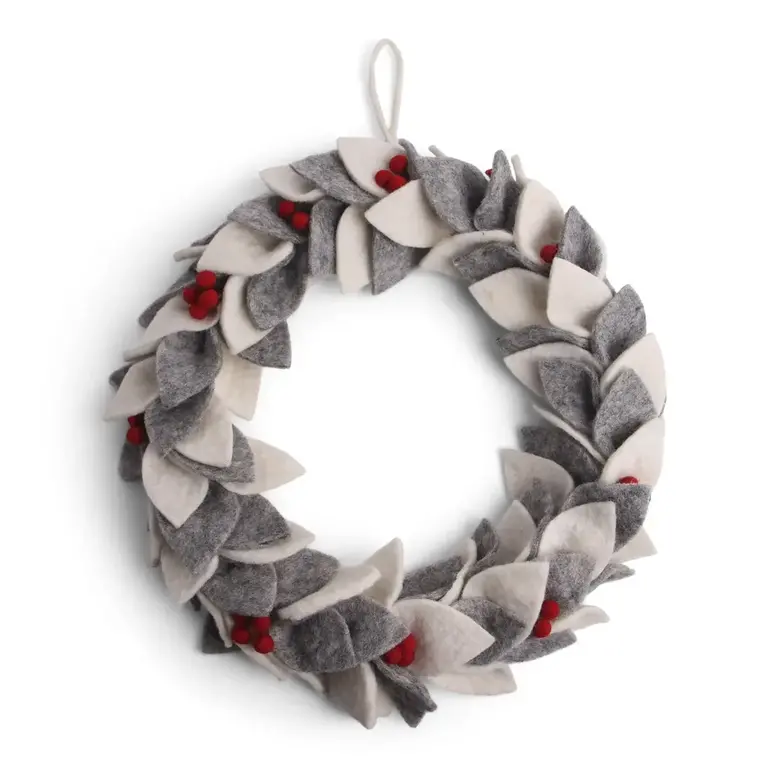 EGS EGS Fair Trade Big Grey/White Wreath W. Berries