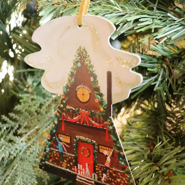 Janet Hill Janet Hill  The A-Frame Paper Ornament /Gift Tag