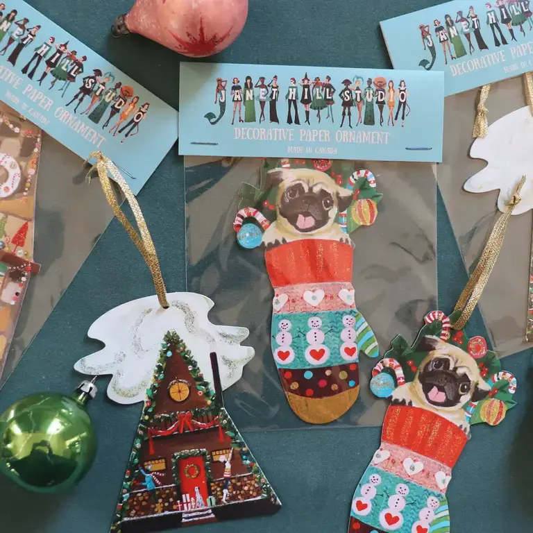 Janet Hill Janet Hill  The A-Frame Paper Ornament /Gift Tag