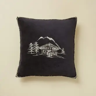 Sylvie Thiriez Sylvie Thiriez Chalet Alpage Cushion Charcoal  45cm (w. insert) Sylvie Thiriez Sylvie Thiriez Chalet Alpage Cushion Charcoal  45cm (w. insert)