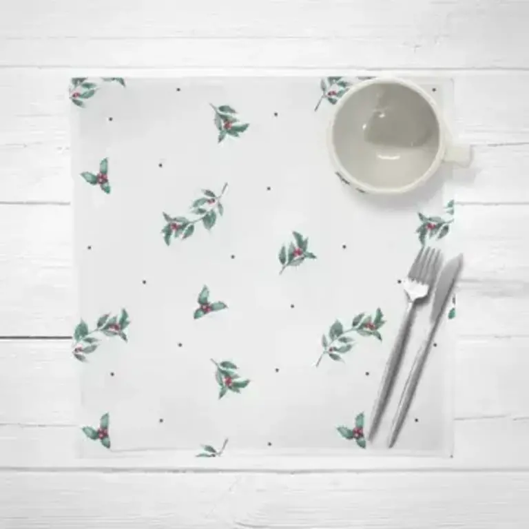 SGH SGH Cotton Napkins S/2 - Holly White