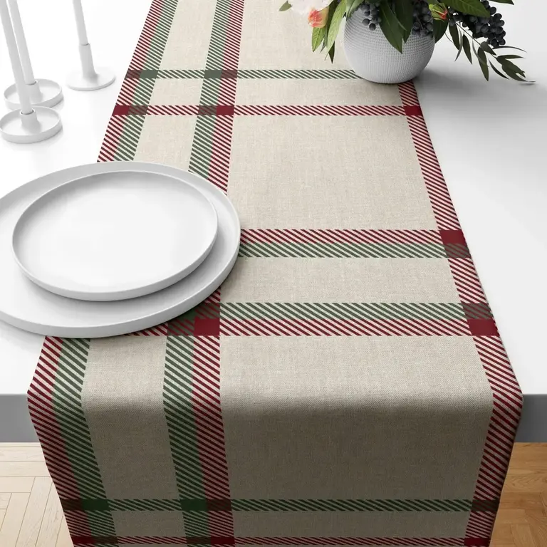 SGH SGH Cotton Table Runner 50x140cm - Holiday Plaid