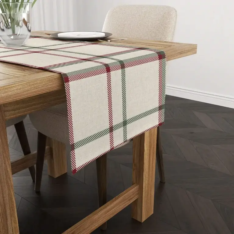 SGH SGH Cotton Table Runner 50x140cm - Holiday Plaid