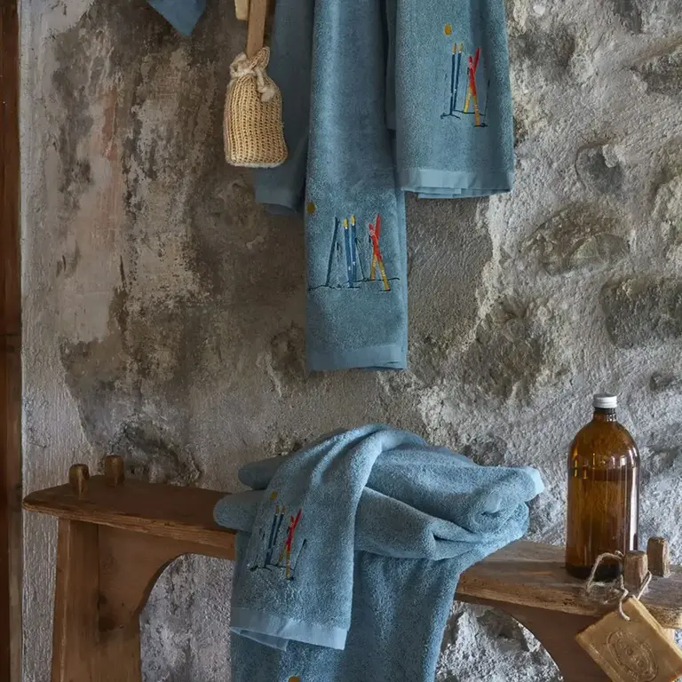 Sylvie Thiriez Sylvie Thiriez Passe-Montagne Guest Towel Blue